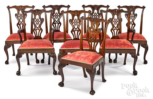 EIGHT GEORGE III STYLE MAHOGANY