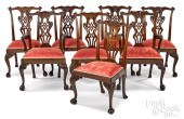EIGHT GEORGE III STYLE MAHOGAN