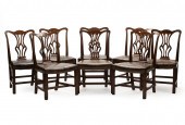 EIGHT GEORGE III-STYLE MAHOGAN
