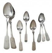 EIGHT GEORGIA COIN SILVER SPOO