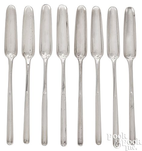 EIGHT GEORGIAN SILVER MARROW