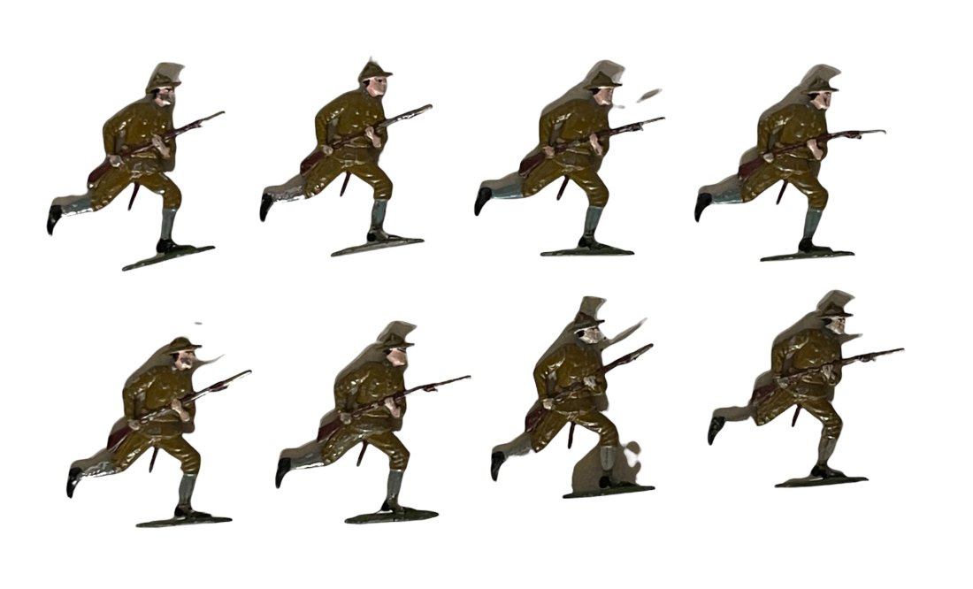 EIGHT GERMAN CAST LEAD FLAT RUNNING