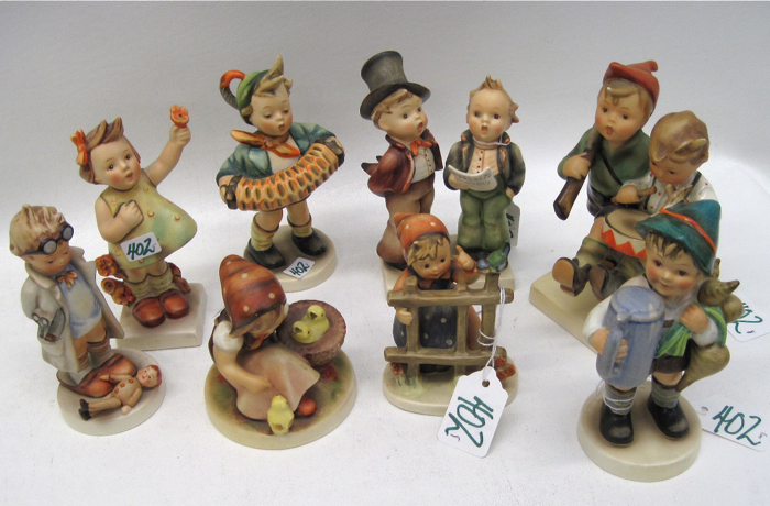 EIGHT GERMAN HUMMEL PORCELAIN