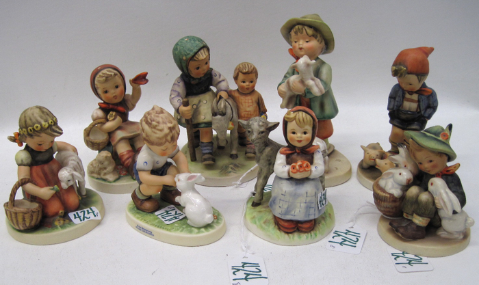 EIGHT GERMAN HUMMEL PORCELAIN