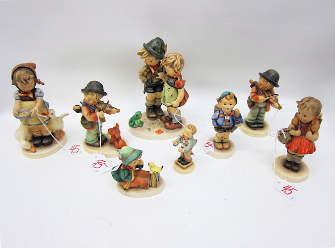 EIGHT GERMAN HUMMEL PORCELAIN