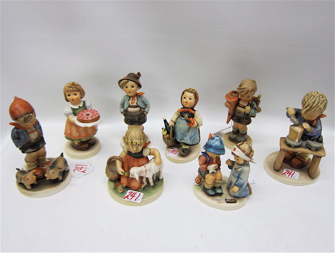 EIGHT GERMAN HUMMEL PORCELAIN