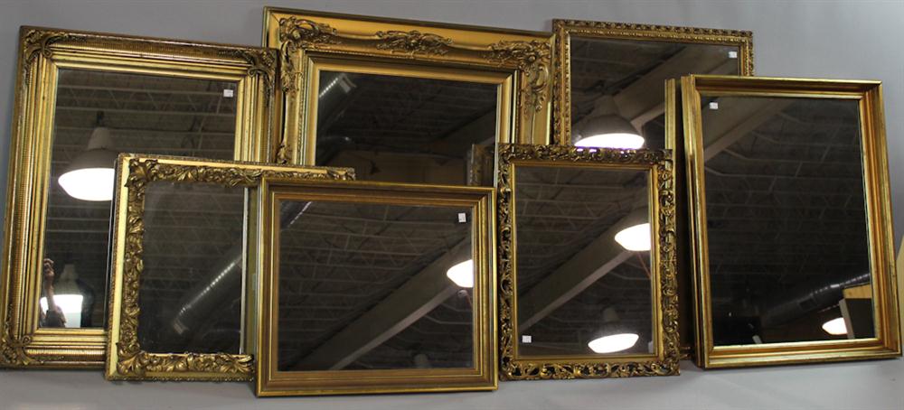 EIGHT GILT-FRAMED MIRRORS