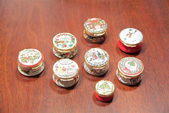 EIGHT HALCYON DAYS ENGLISH ENAMEL