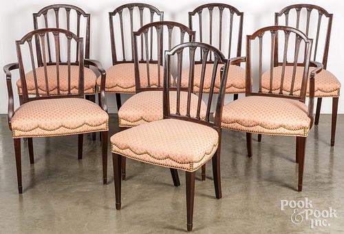 EIGHT HEPPLEWHITE STYLE DINING