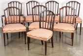 EIGHT HEPPLEWHITE STYLE DINING