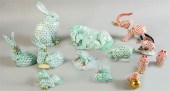 EIGHT HEREND GREEN-NETTED ANIM