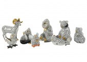 EIGHT HEREND PORCELAIN BLACK F