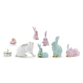 EIGHT HEREND PORCELAIN BUNNY I