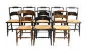 EIGHT HITCHCOCK CHAIRS WITH RU