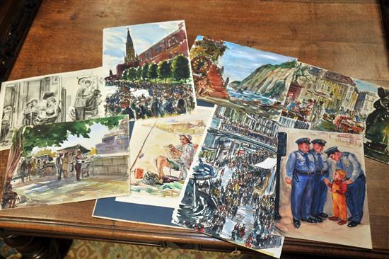 EIGHT ILLUSTRATIONS BY FREDA L.