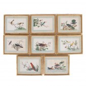 EIGHT JAPANESE BIRD PAINTINGS