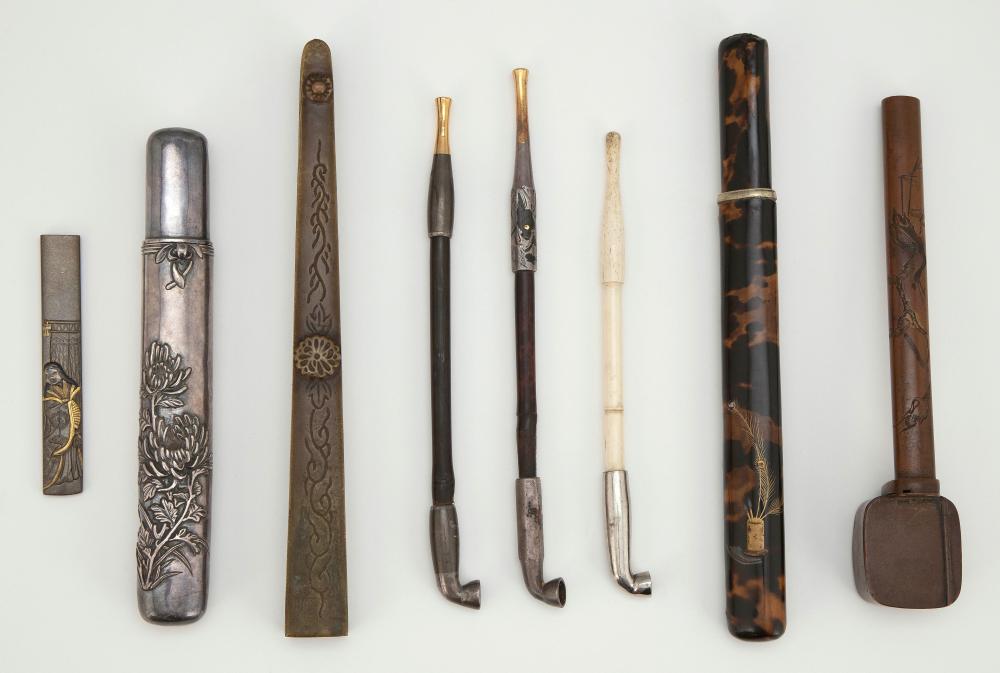 EIGHT JAPANESE ITEMS MOSTLY MEIJI