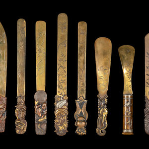 Eight Japanese Mixed-Metal Page