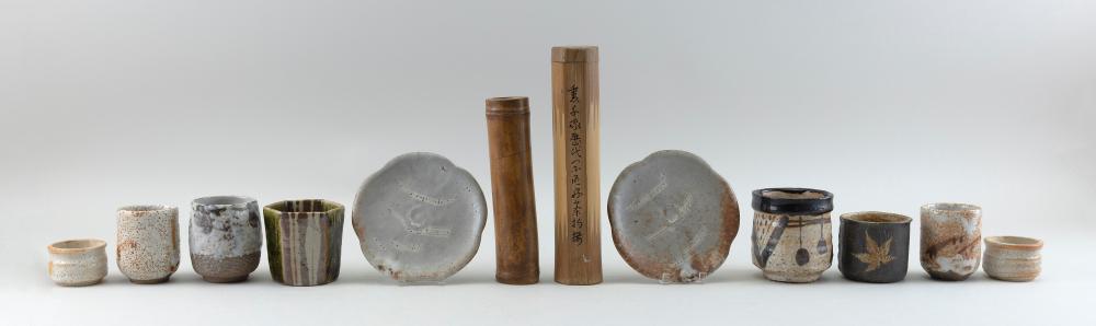 EIGHT JAPANESE POTTERY TEACUPS 20TH