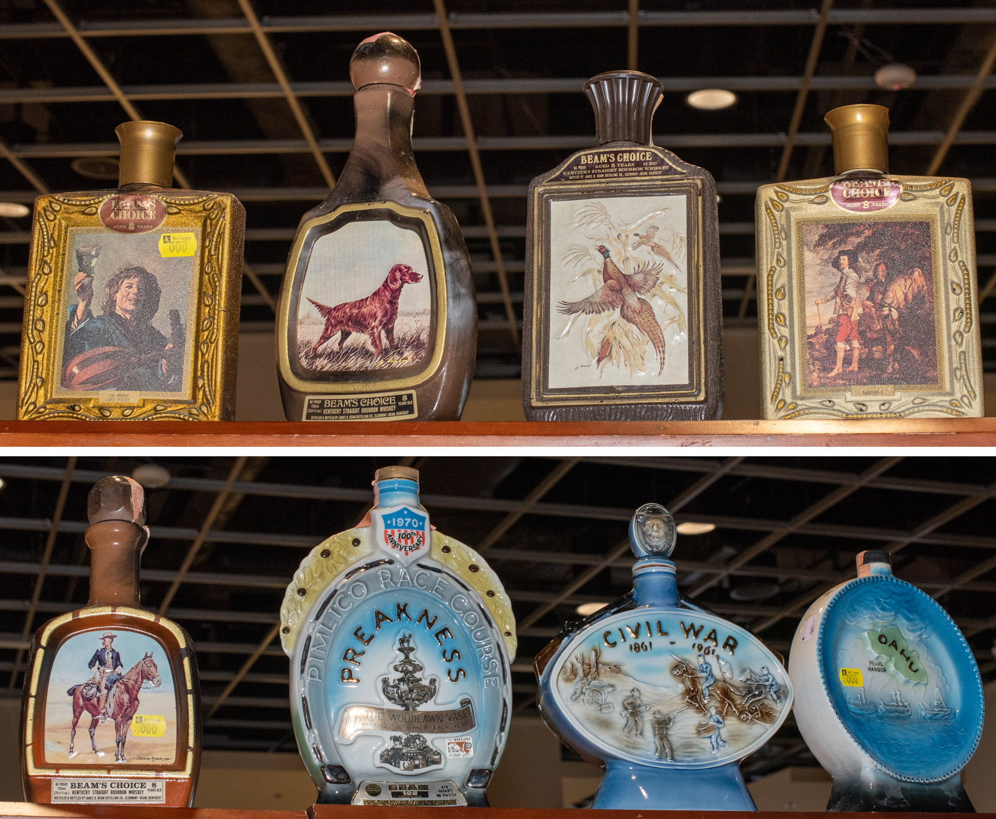 EIGHT JIM BEAM COMMEMORATIVE WHISKY