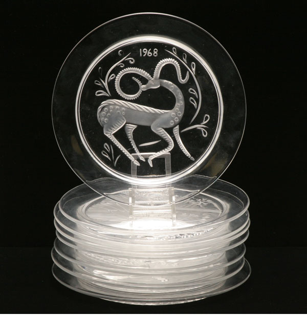 Eight Lalique annual
