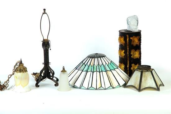 EIGHT LAMP PARTS.  American  1st