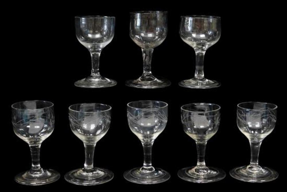 EIGHT LATE 18TH C. SMALL CORDIAL