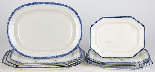EIGHT LEEDS BLUE FEATHER EDGE