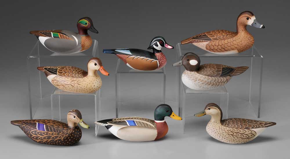 Eight Lou Reineri Decoys
