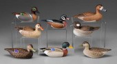 Eight Lou Reineri Decoys (Chin