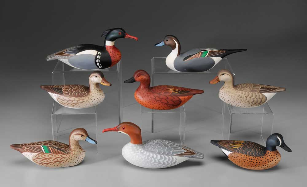 Eight Lou Reineri Decoys