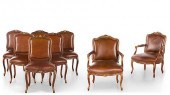 EIGHT LOUIS XV STYLE BEECHWOOD