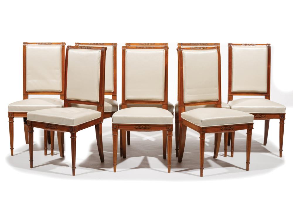 EIGHT LOUIS XVI-STYLE DINING