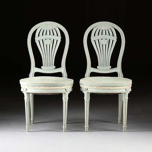 EIGHT LOUIS XVI STYLE PAINTED