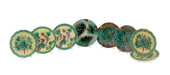 EIGHT MAJOLICA PLATES, INCL. S