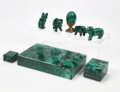 EIGHT MALACHITE & VENEERED TAB