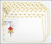 EIGHT MARGHAB COCKTAIL NAPKINS