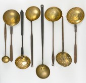 EIGHT METAL COOKING UTENSILS L