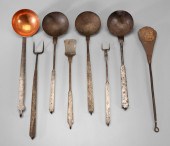 Eight Metal Kitchen Utensils C