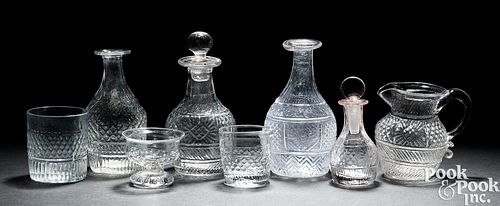 EIGHT MINIATURE PIECES OF GLASS