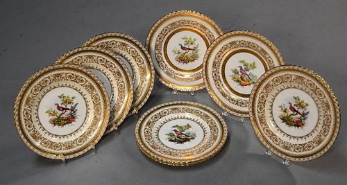 EIGHT MINTON 10 5/8" SERVICE PLATES