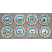 Eight Minton dessert plates pa