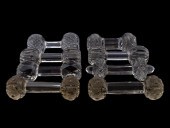 EIGHT MISC. CUT GLASS BAR KNIF
