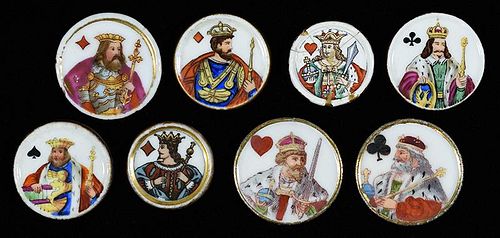 EIGHT MISCELLANEOUS HAND PAINTED