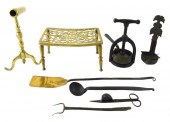 EIGHT MISCELLANEOUS METALWARE