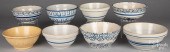 EIGHT MIXING BOWLS, 19TH C.Eig