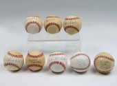 EIGHT MLB AUTOGRAPHED SUPERSTA