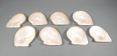 EIGHT MOTHER-OF-PEARL SHELL DI