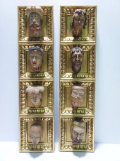 EIGHT MOUNTED CARVINGS AFTER T