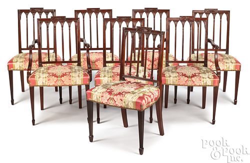 EIGHT NEW YORK FEDERAL MAHOGANY